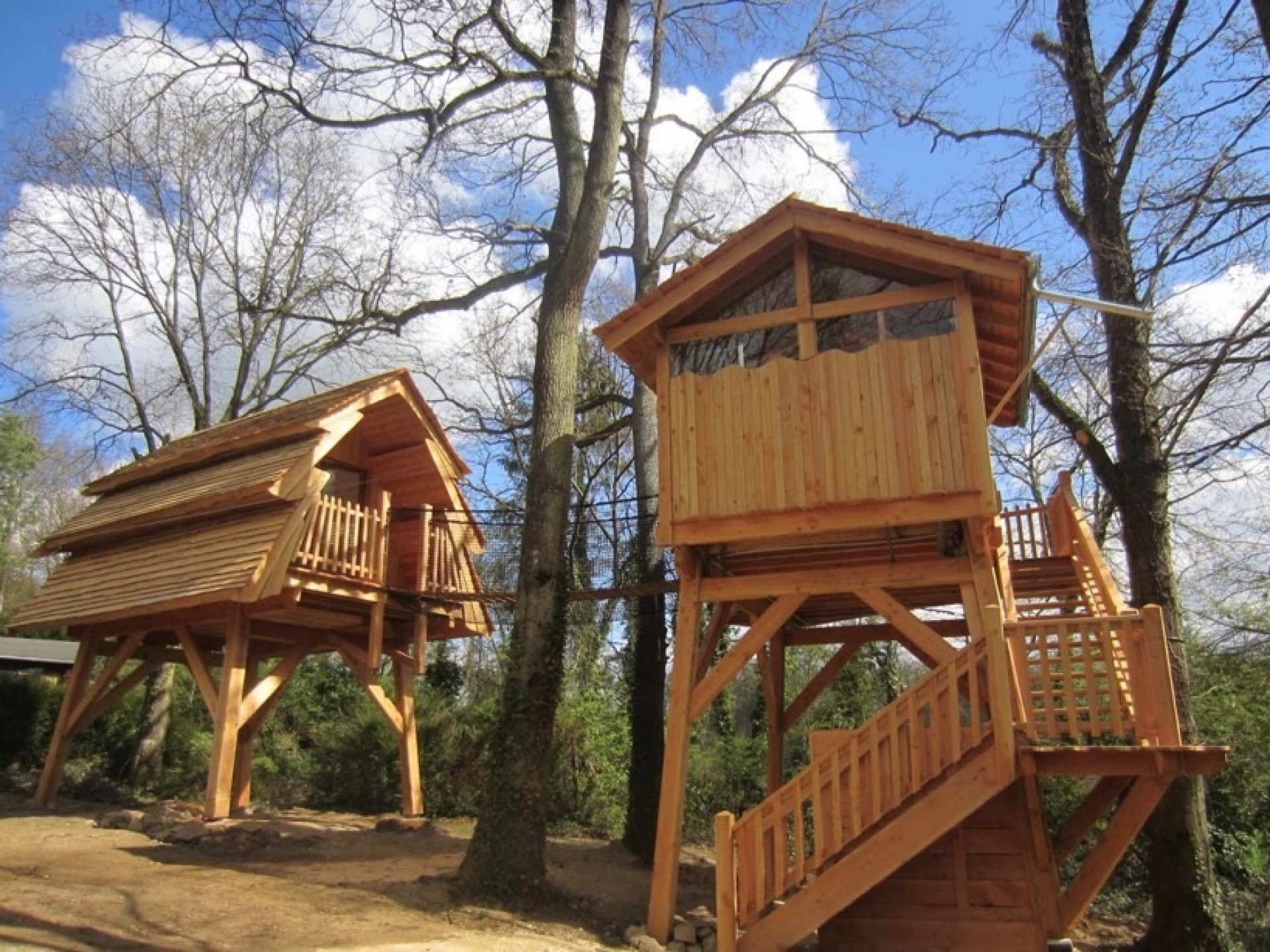 Cabane Spa "Enchantée" - Cabane dans les arbres Picardie (Hauts-de