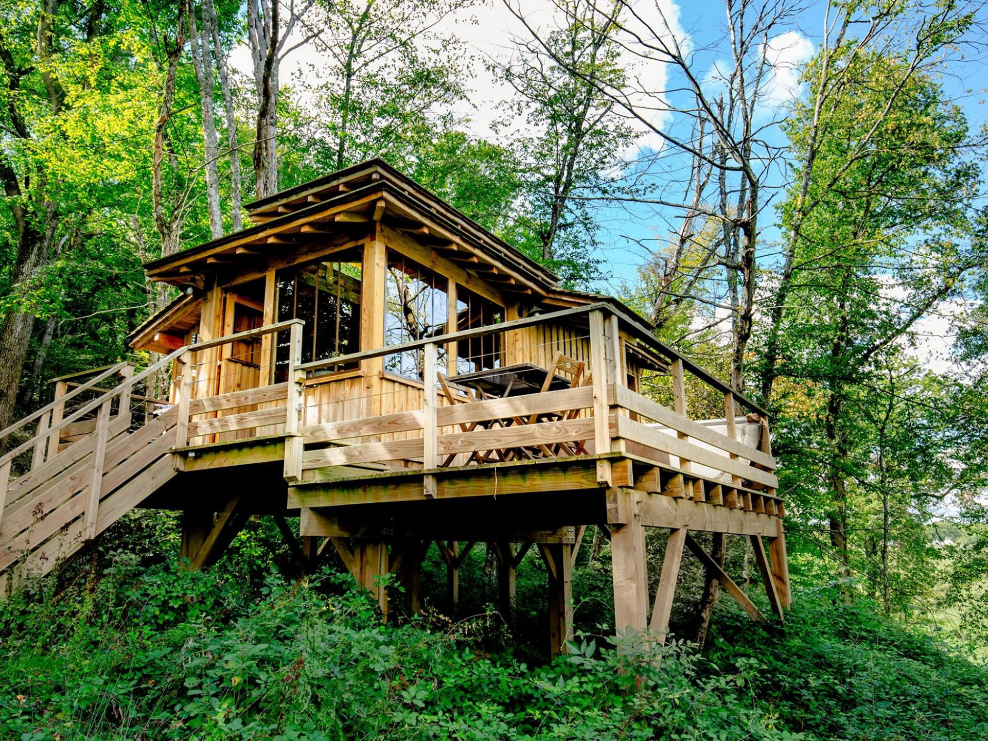 Cabane Spa Descapa Cabane Sur Pilotis Occitanie Hebergement Insolite Dormir Bulle 9856