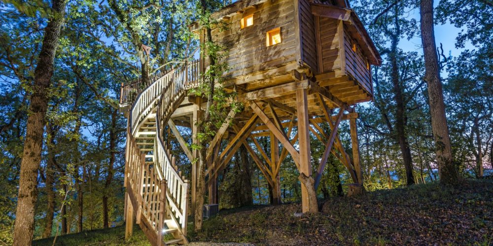  Cabane  Spa Toscane Cabane  dans les arbres Aquitaine 